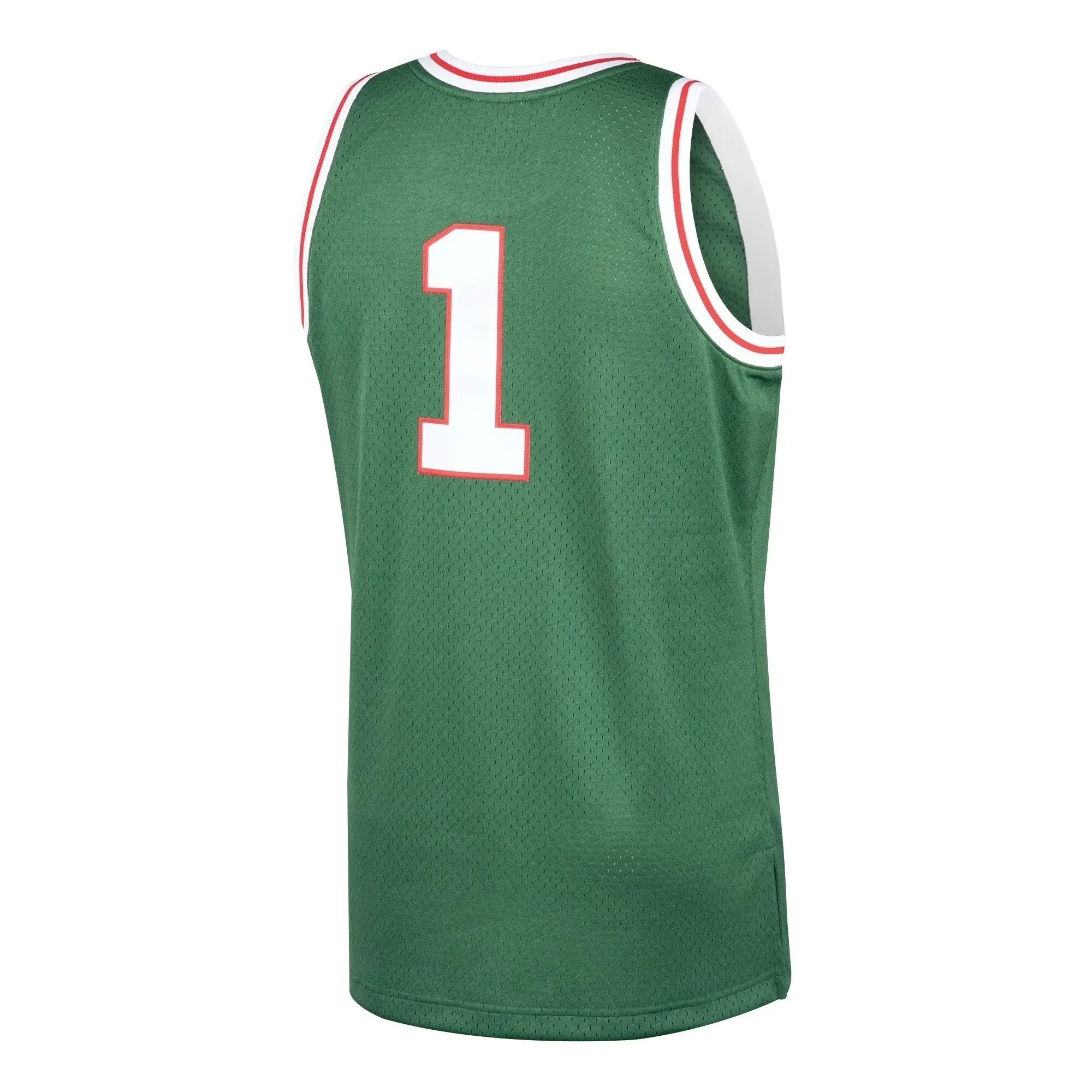 Oscar Robertson Milwaukee Bucks Mitchell Ness 1970-71 Hardwood Classics Swingman Jersey - Green - Image 3