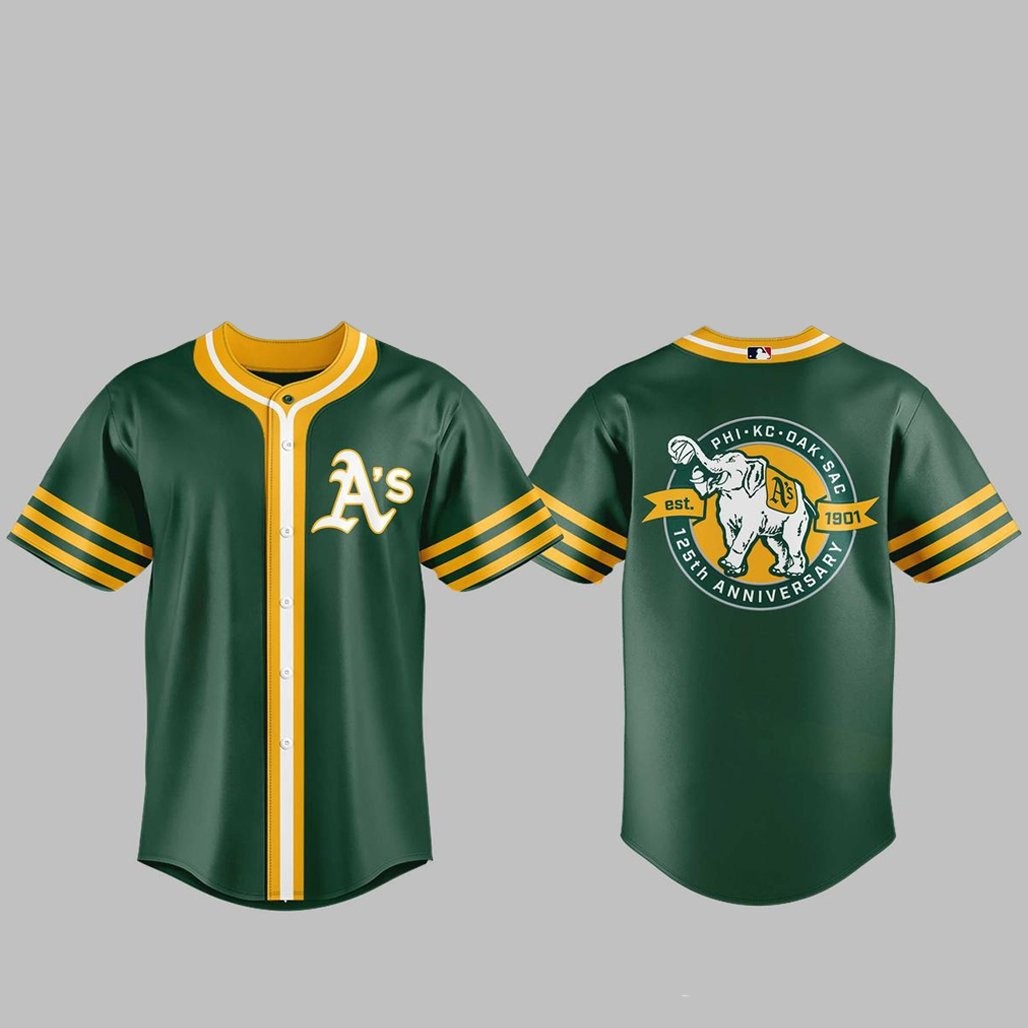 Oakland Athletics 2026 Celebrating Our 125th Anniversary Baseball Jersey