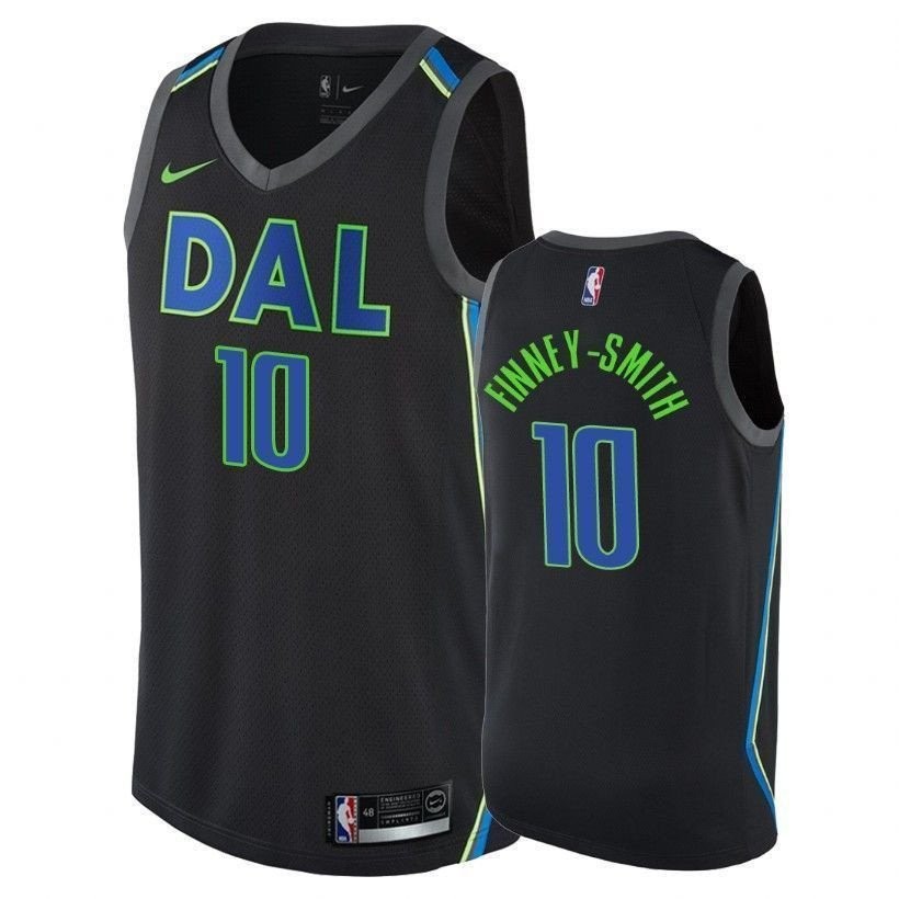 Mavericks Dorian Finney-Smith #10 City Black Jersey Mens S-3XL