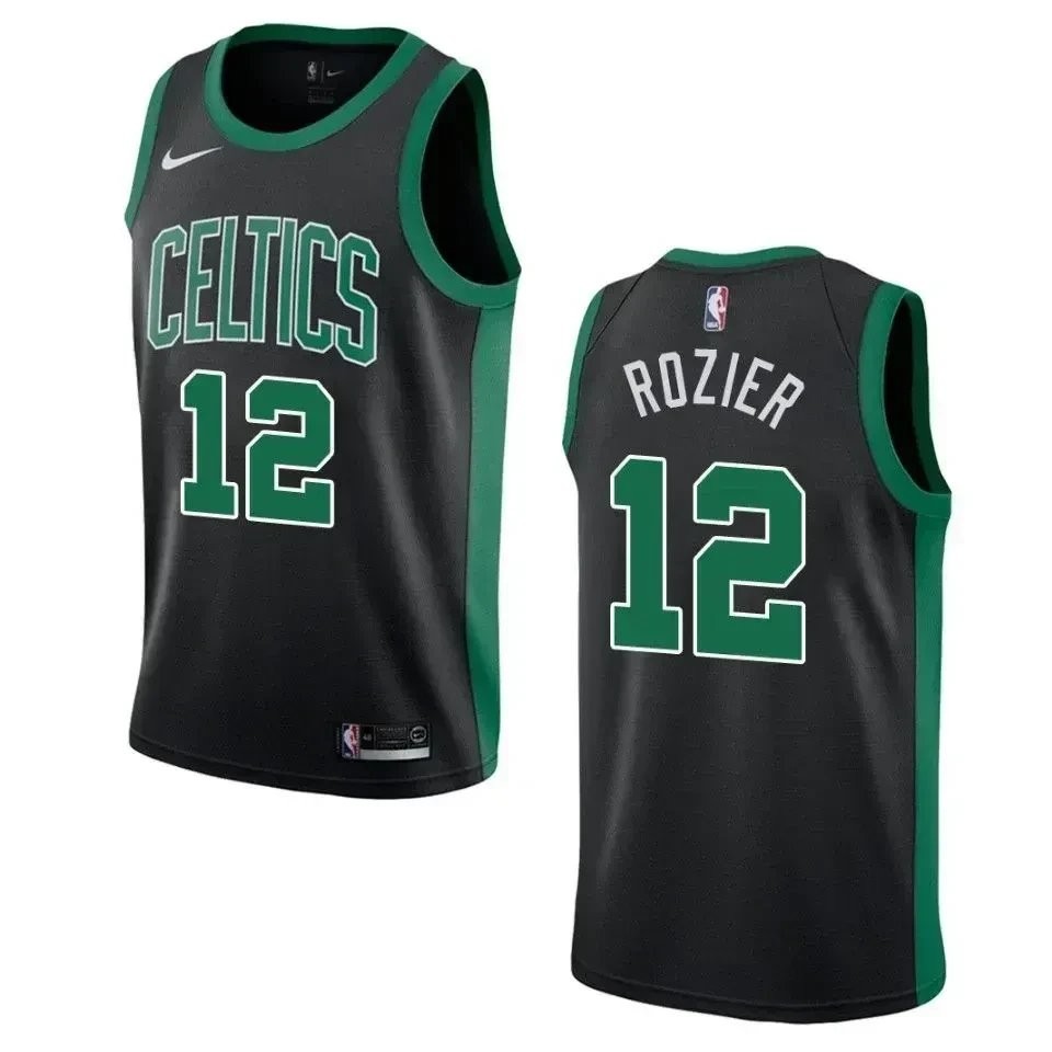 Men's Boston Celtics 12 Terry Rozier Statement Swingman Jersey Black