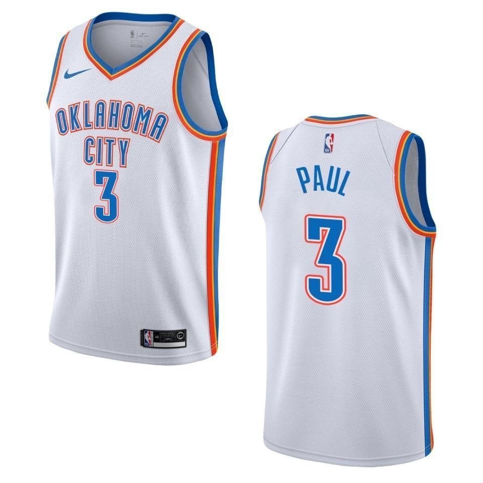 Men's Oklahoma City Thunder Chris Paul Association Swingman Jersey White