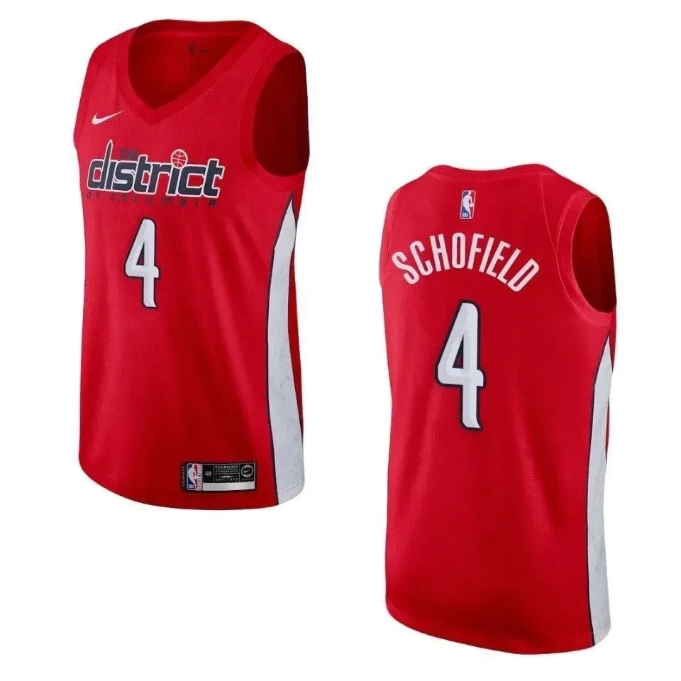 Men's Washington Wizards Admiral Schofield Red Swingman Jersey S-3XL