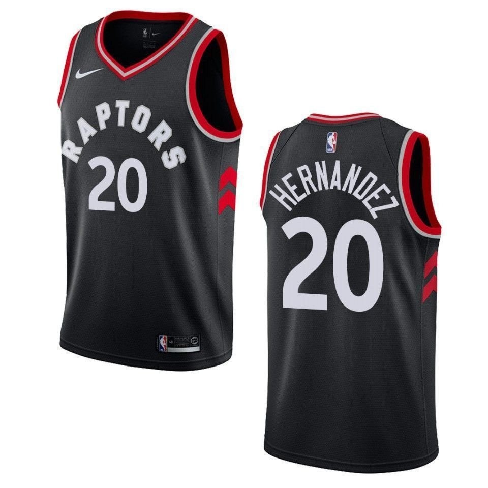 Men's Toronto Raptors Dewan Hernandez Statement Swingman Jersey Black S-3XL