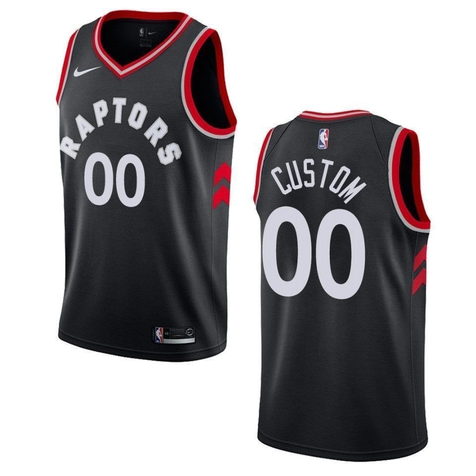 Men's Toronto Raptors 00 Custom Statement Swingman Jersey Black