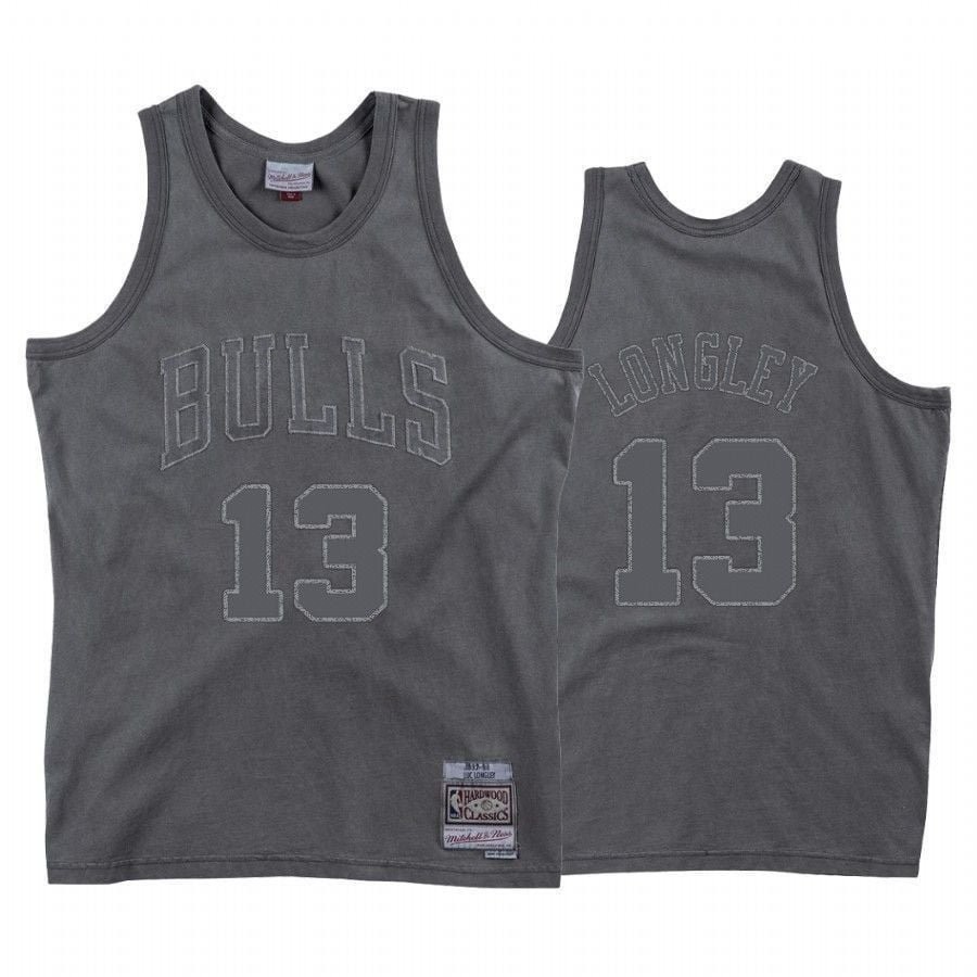 Men's Chicago Bulls Luc Longley #13 Washed Out Basketball Jersey Multicolor