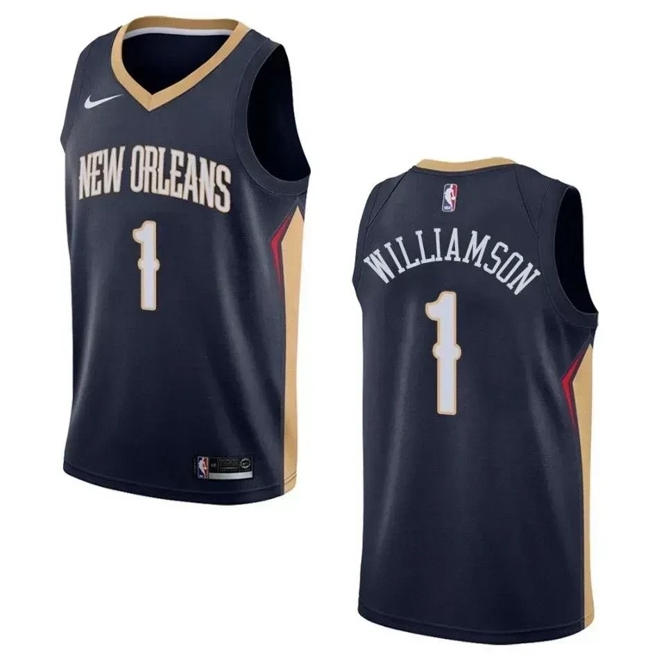 Men's New Orleans Pelicans 1 Zion Williamson Icon Swingman Jersey - Navy