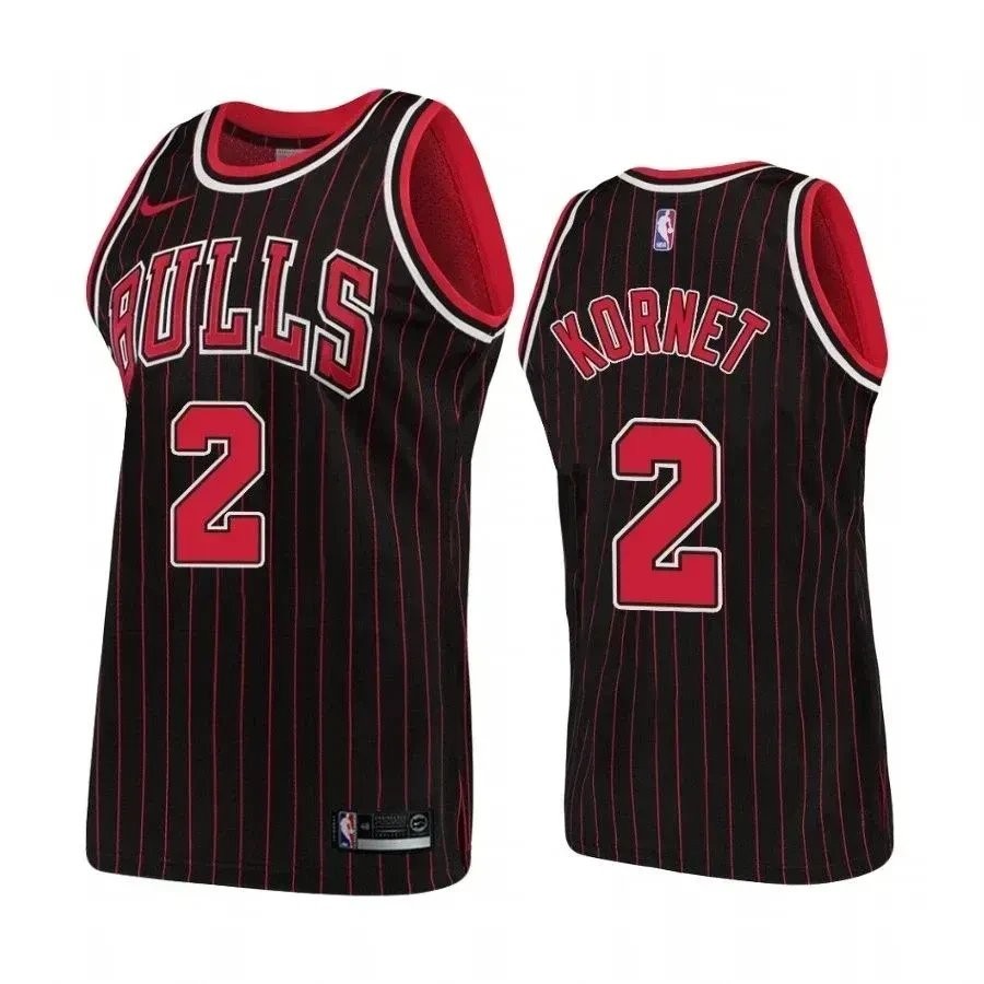 Men's Chicago Bulls 2 Luke Kornet Hardwood Classics Black Jersey