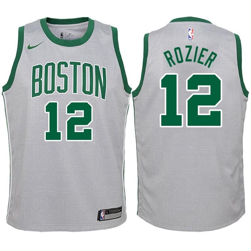 Youth Boston Celtics 12 Terry Rozier Gray Swingman Jersey-City Edition Jersey