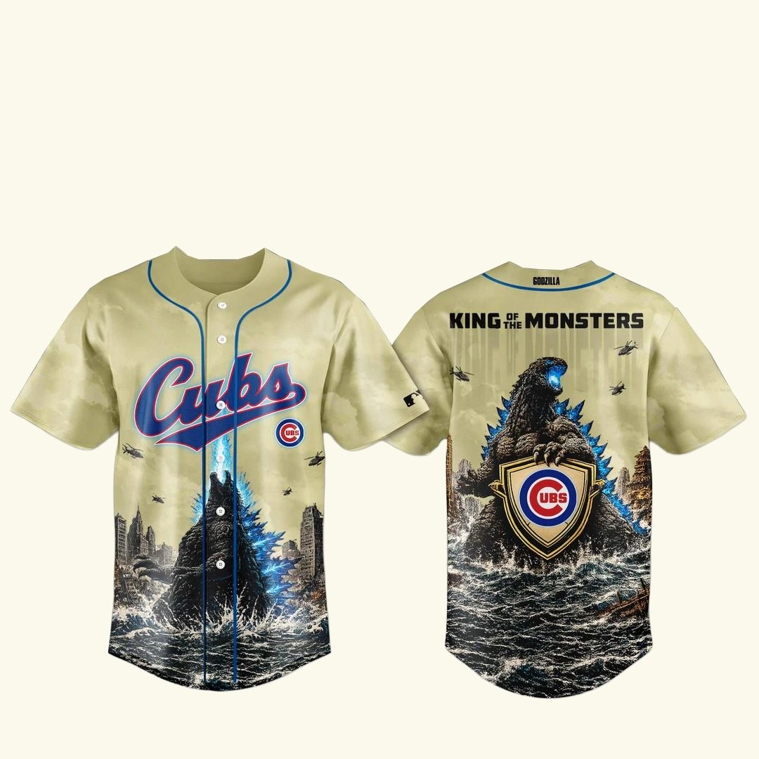 Chicago Cubs x Godzilla 2026 King Of The Monsters Baseball Jersey