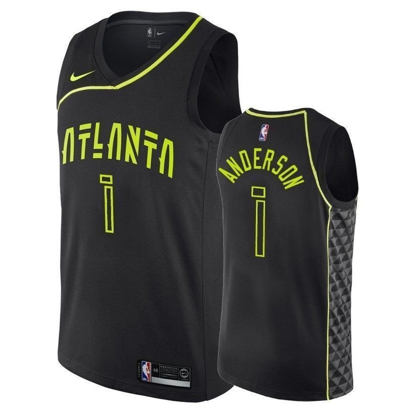 Hawks Justin Anderson City Black Jersey Mens S-3XL Polyester