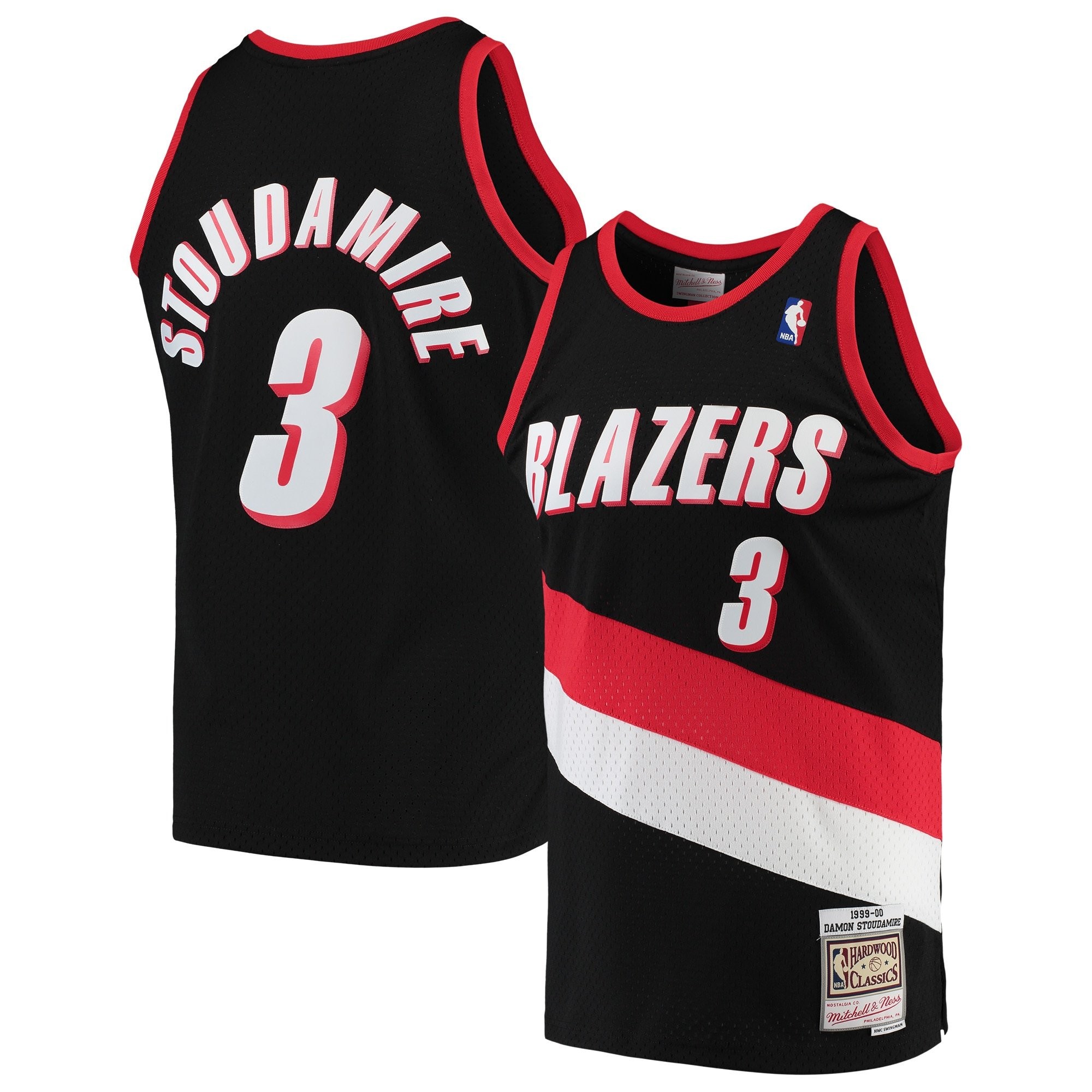 Damon Stoudamire Portland Trail Blazers Mitchell & Ness Hardwood Classics Swingman Jersey Black
