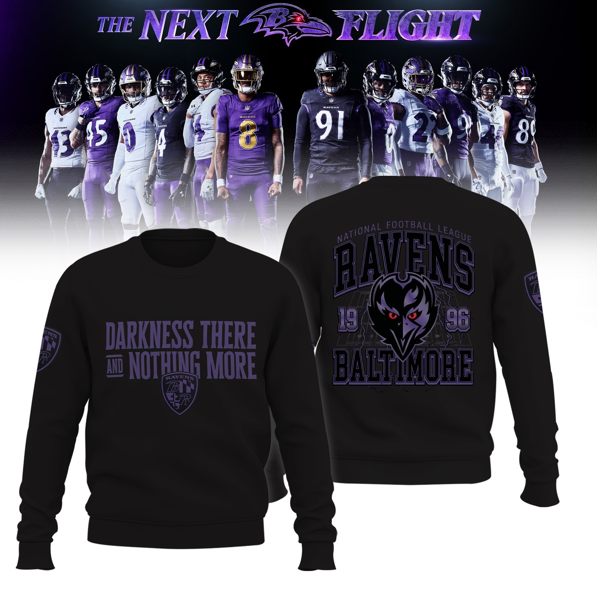 Musemora - Unisex Baltimore Ravens Sweatshirt