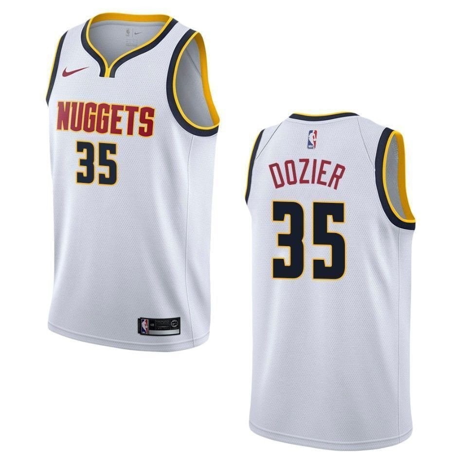 Men's Denver Nuggets P.J. Dozier #35 Association Swingman Jersey White
