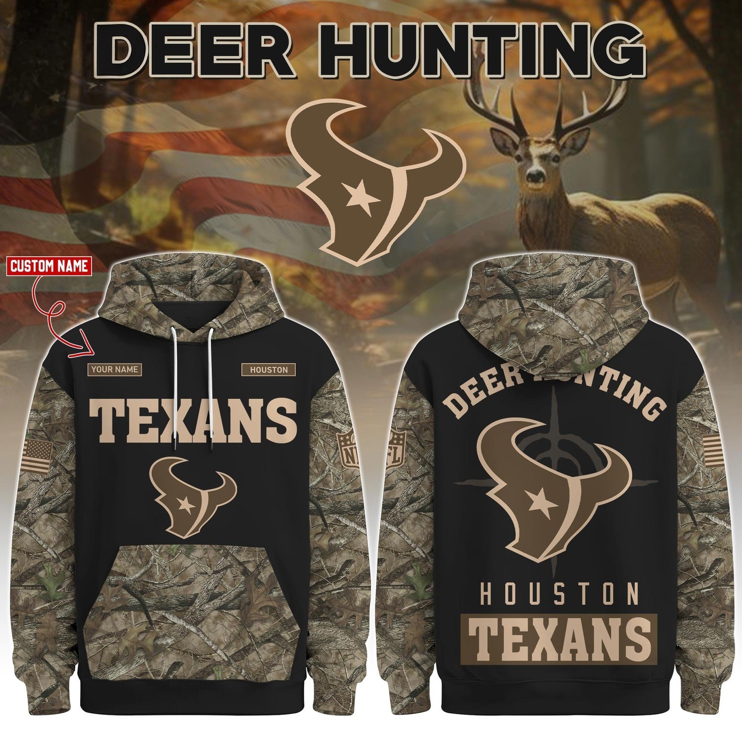 Musemora - Unisex Houston Texans Hoodie - Game Day