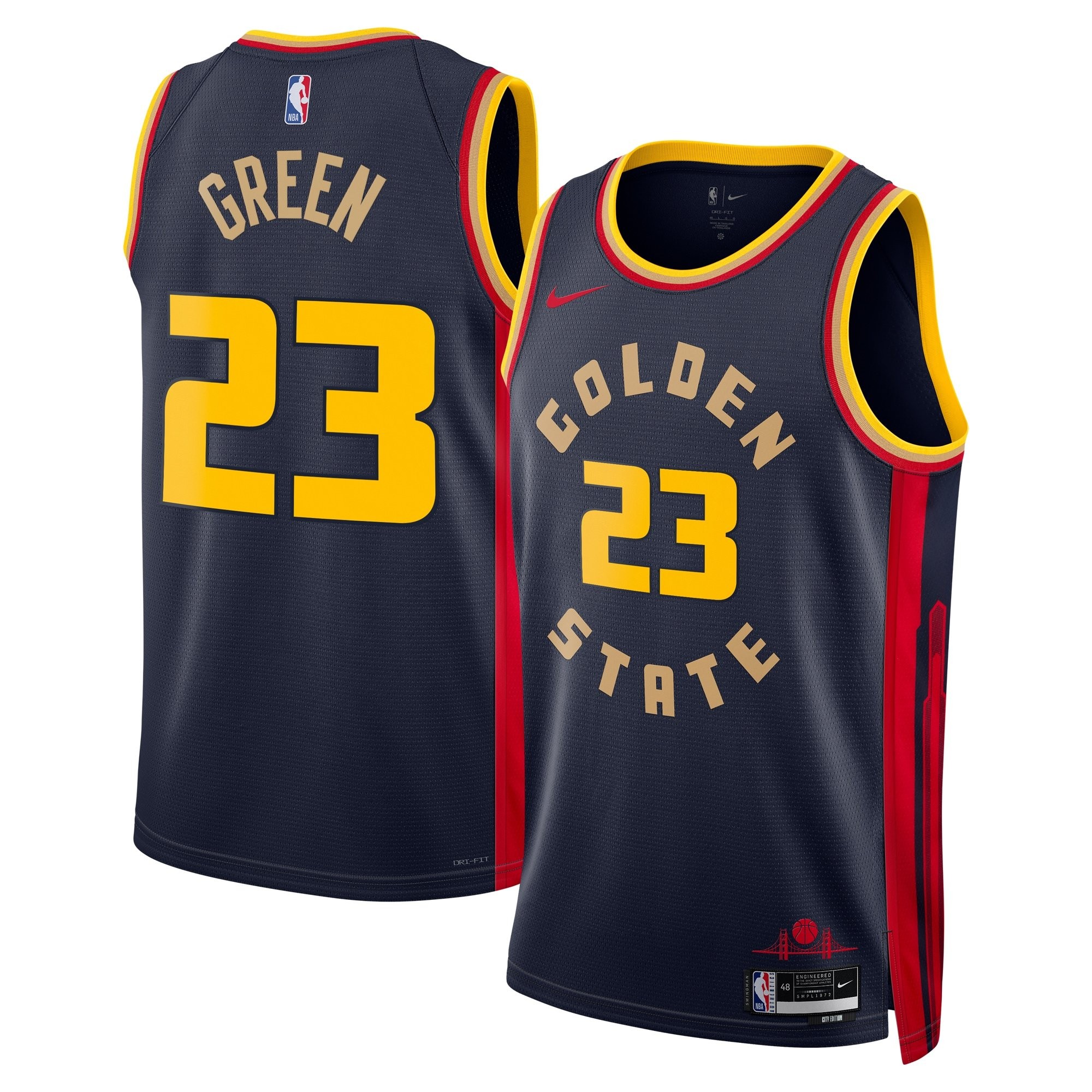 Golden State Warriors City Edition Swingman Jersey 2024 Navy Draymond Green Unisex