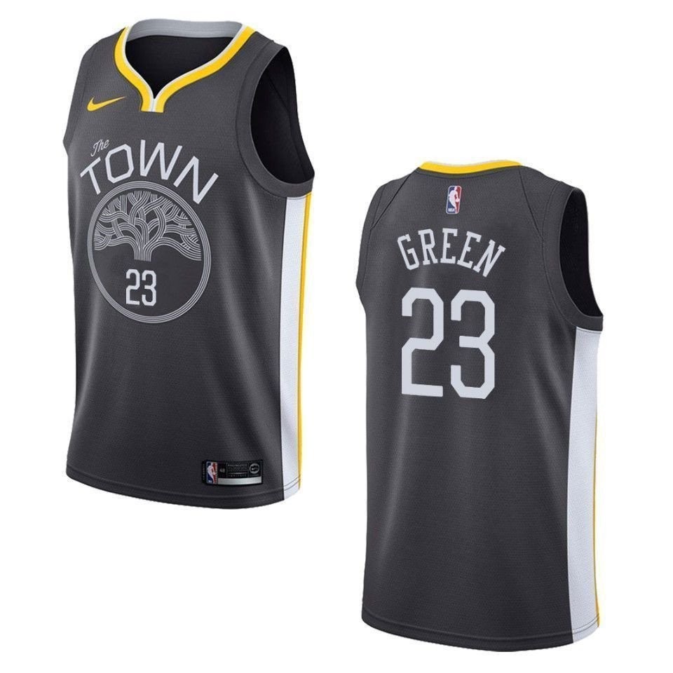 Men's Golden State Warriors Draymond Green 23 Statement Swingman Jersey Black