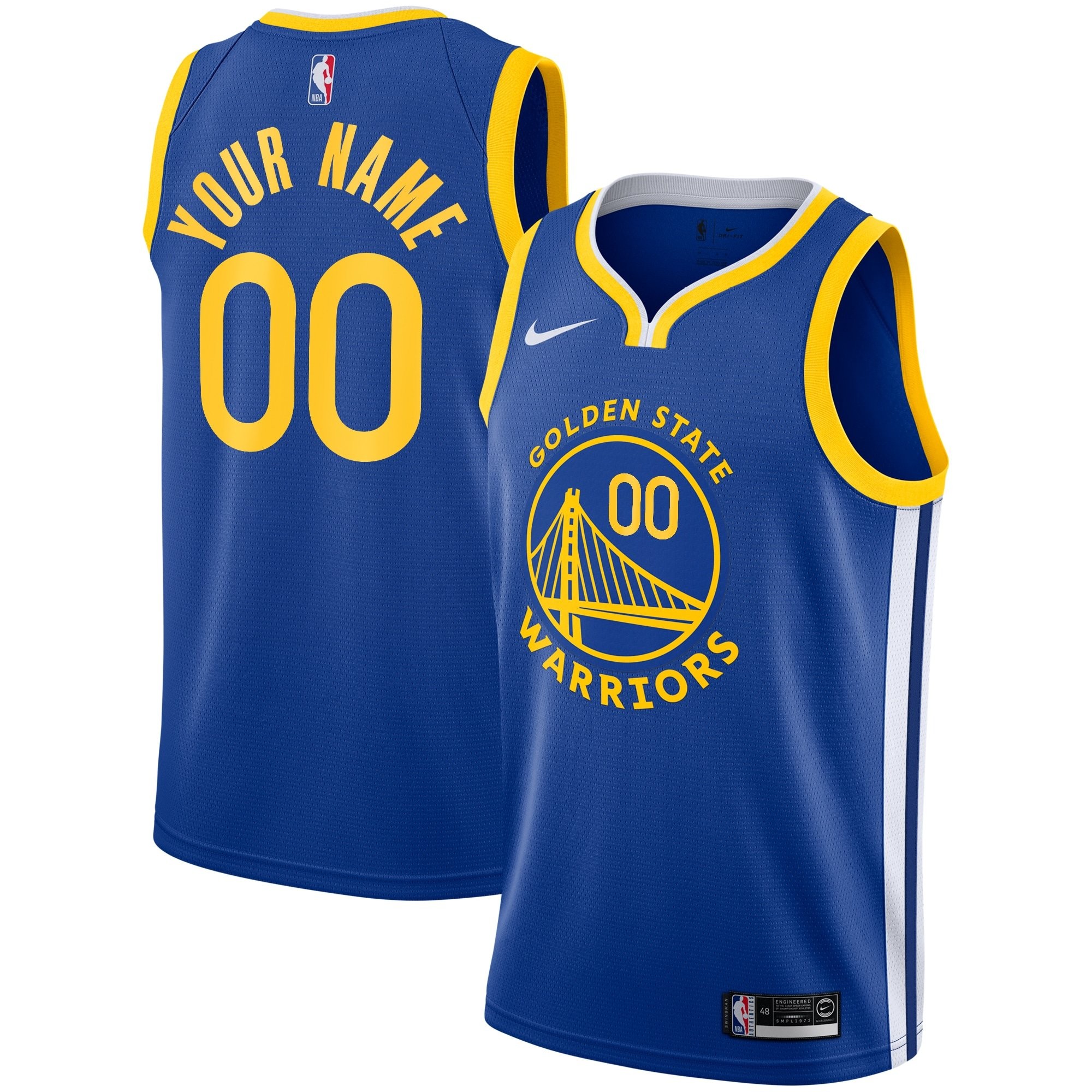 Golden State Warriors Icon Swingman Custom Youth Jersey Multicolor S-3XL