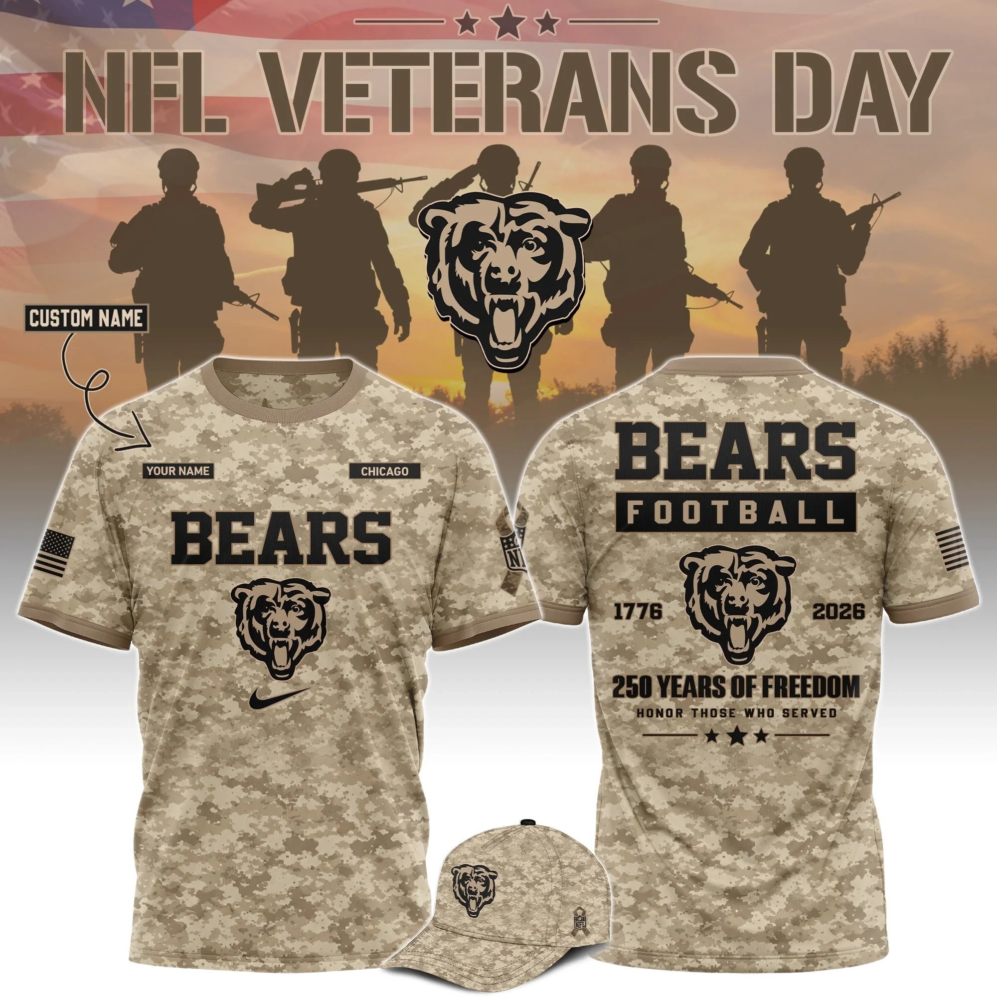 Musemora - Unisex Chicago Bears T-Shirt