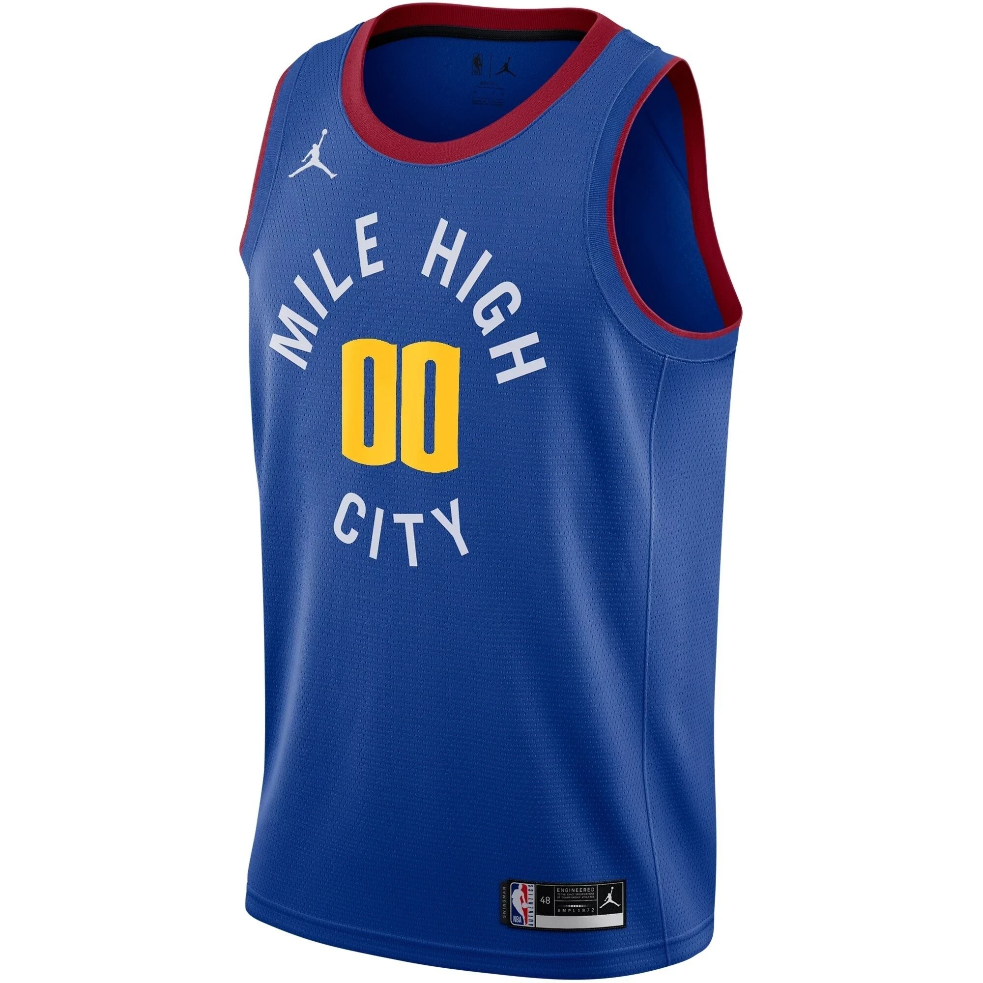 Denver Nuggets Swingman Custom Jersey Statement Edition Blue Unisex - Image 5