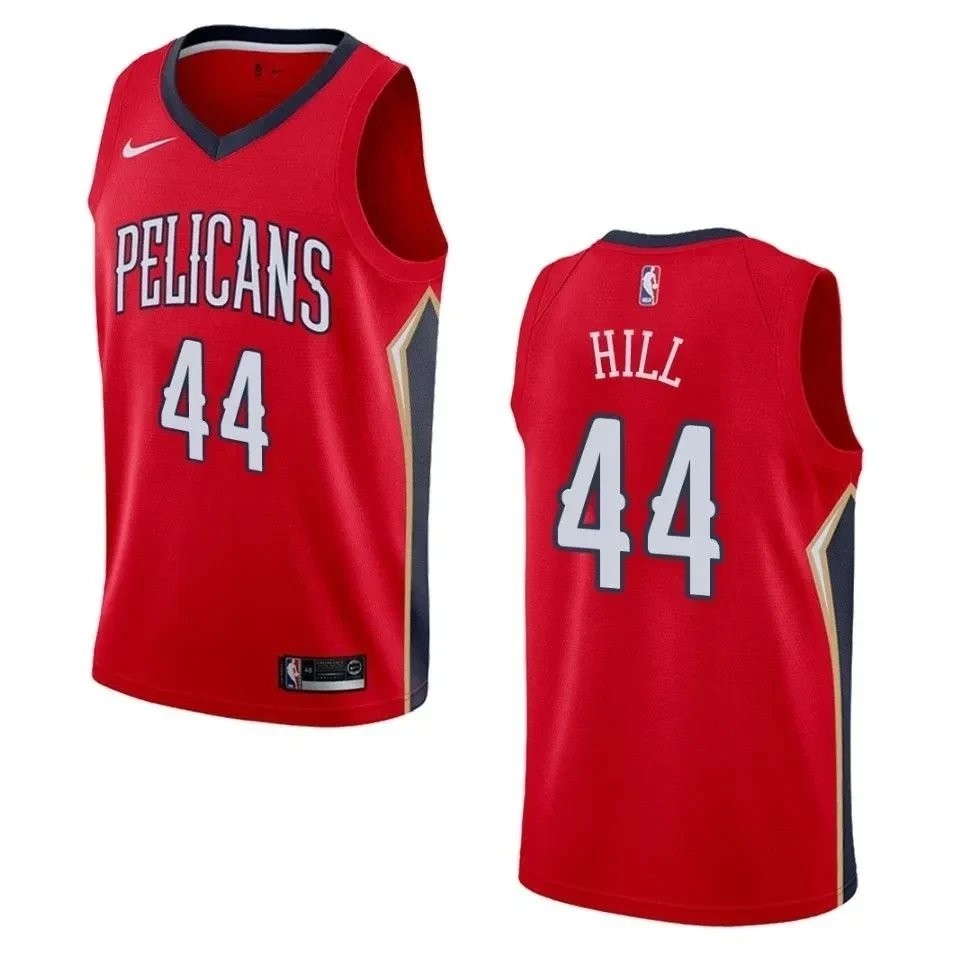 Men's New Orleans Pelicans Solomon Hill #44 Statement Swingman Jersey Red