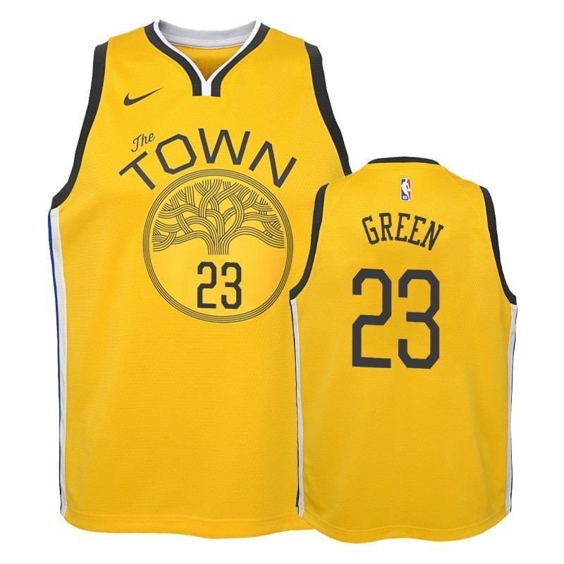 Youth Warriors Draymond Green 23 Earned Yellow Jersey - Unisex Multicolor