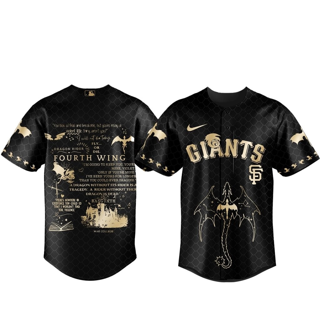 San Francisco Giants x Fourth Wing Night 2026 Black Baseball Jersey