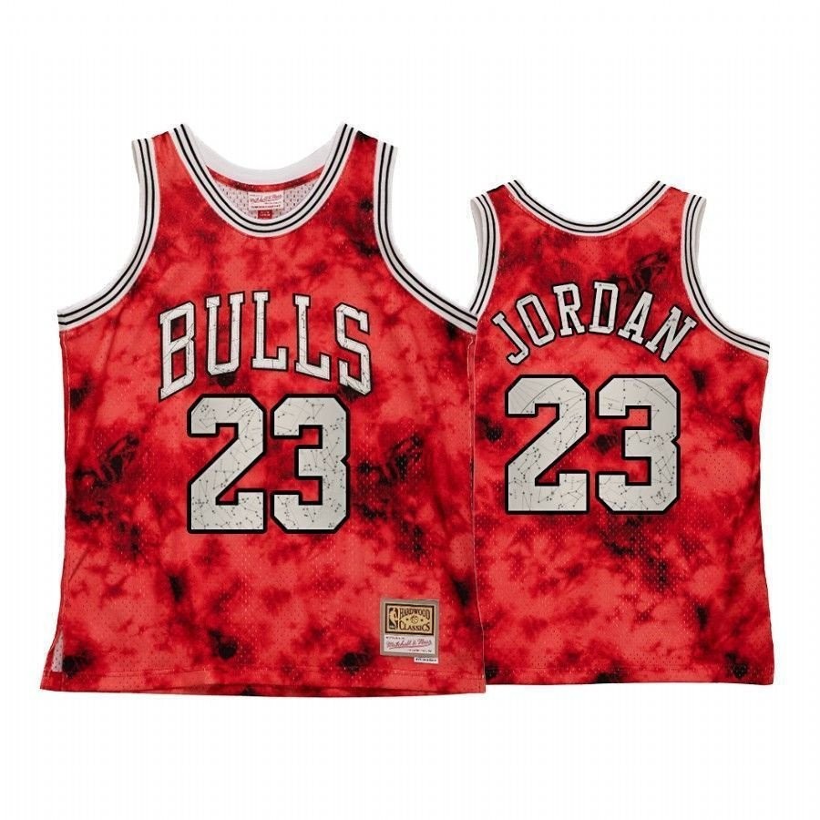 Men's Chicago Bulls Michael Jordan Galaxy Constellation Jersey Red Heritage