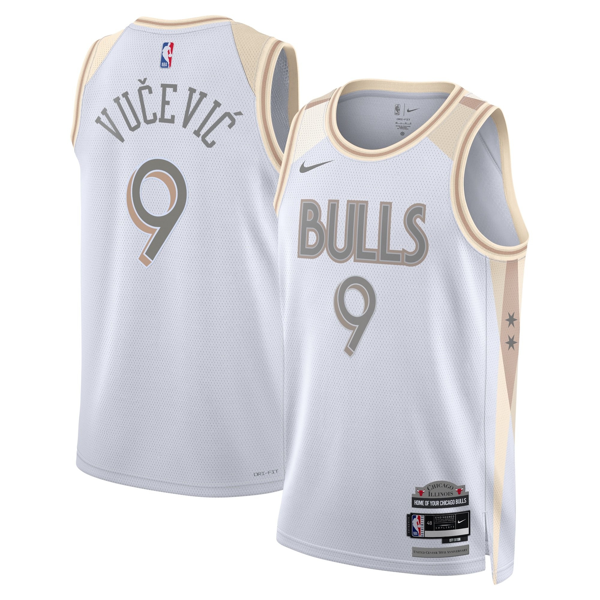 Chicago Bulls City Edition Swingman Jersey 2024 White Nikola Vucevic Unisex