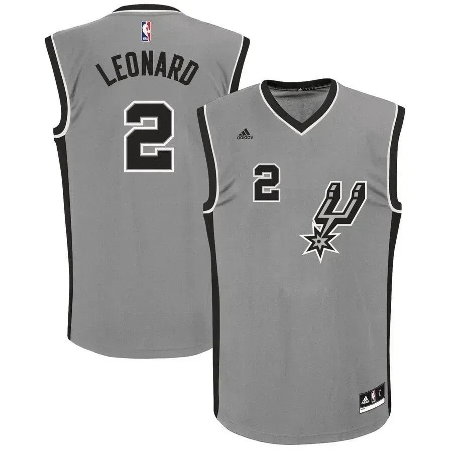 Kawhi Leonard San Antonio Spurs Alternate Gray Jersey Unisex Adult Sizes S-3XL