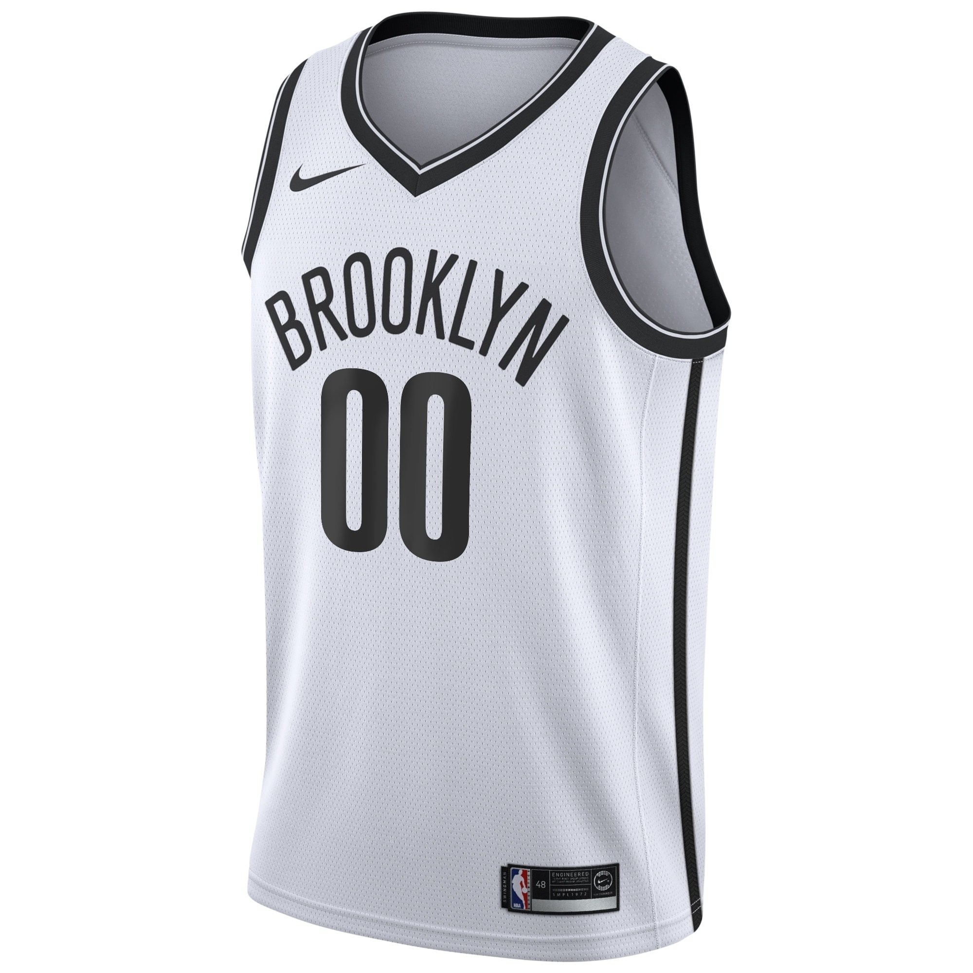 Brooklyn Nets Association Edition Swingman Jersey White Custom Mens