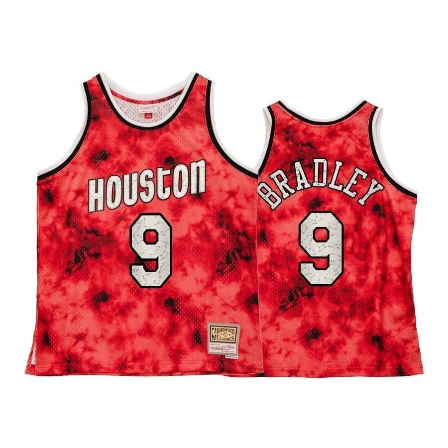 Men's Houston Rockets Avery Bradley Red Galaxy Constellation Throwback Jersey