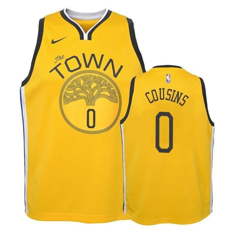 Youth Warriors Demarcus Cousins #0 Earned Yellow Jersey - Unisex Basketball Jersey S-3XL
