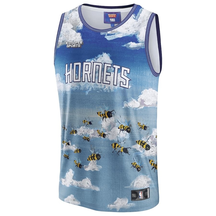 Charlotte Hornets NBA & KidSuper Studios Unisex Hometown Jersey - Blue - Image 2