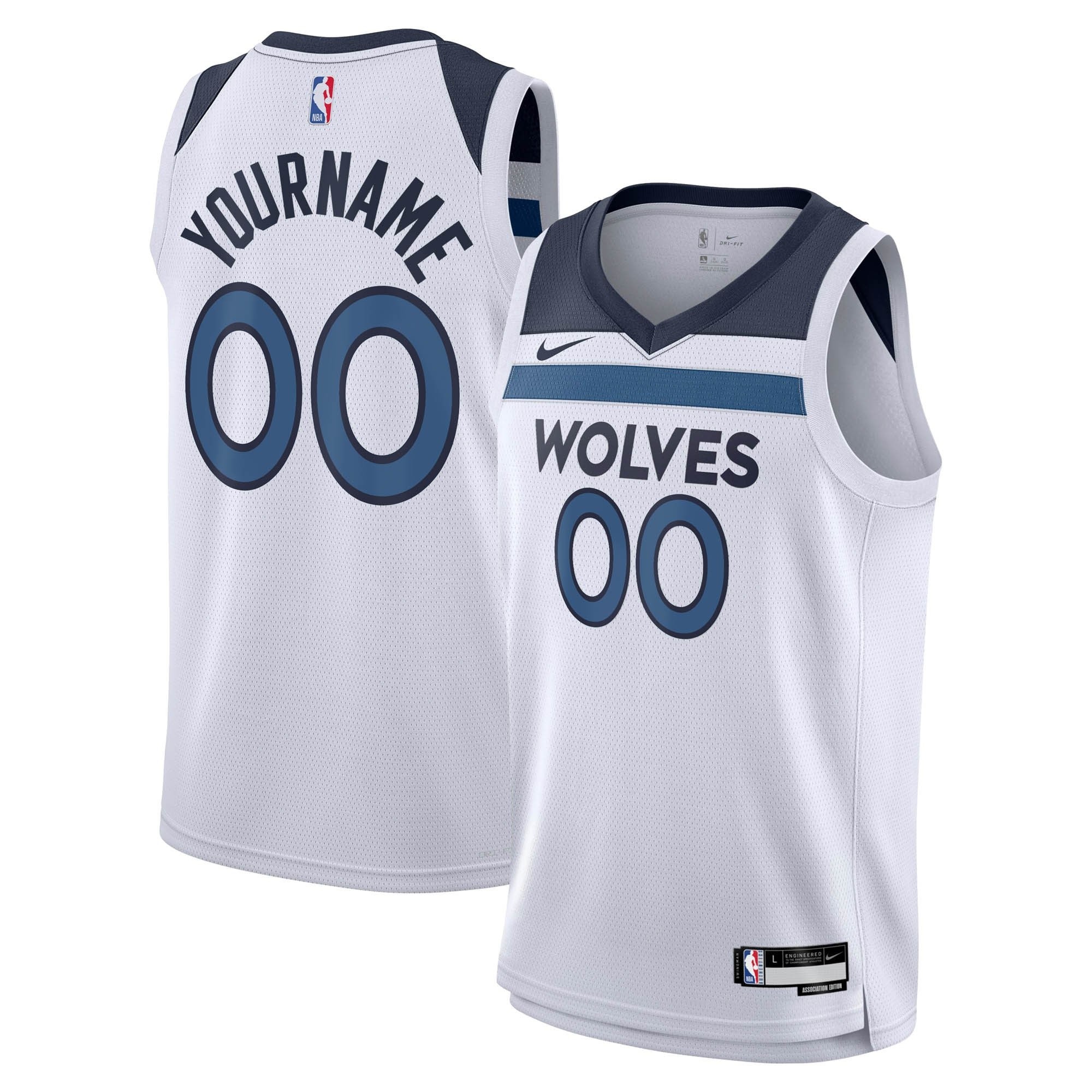 Minnesota Timberwolves Association Swingman Custom Youth Jersey - Multicolor Unisex