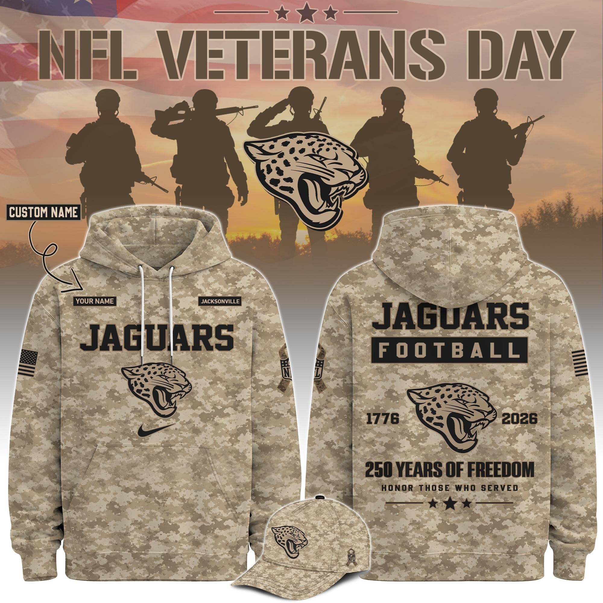 Musemora - Unisex Jacksonville Jaguars Hoodie - Football