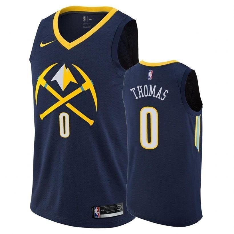 Nuggets Isaiah Thomas #0 City Navy Basketball Jersey - Adult Unisex