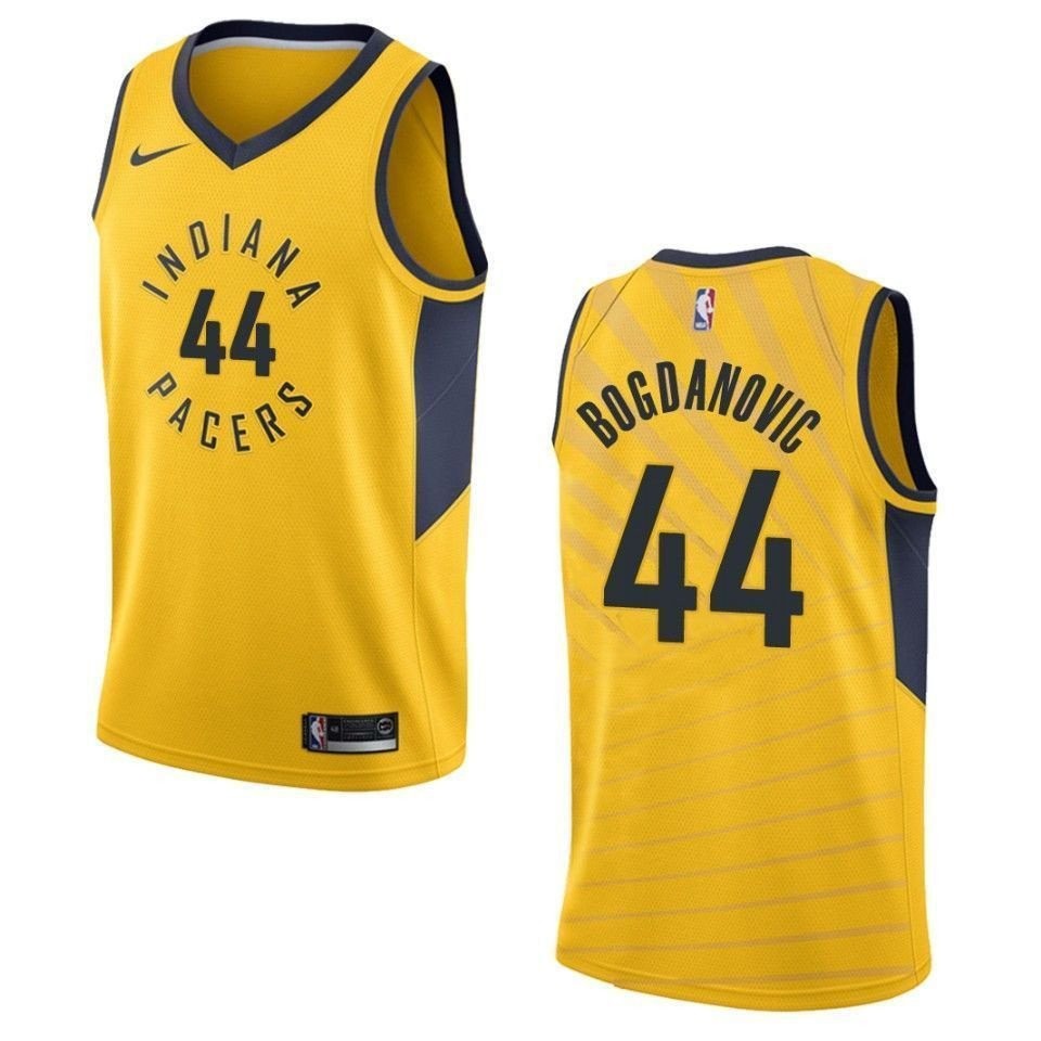 Men's Indiana Pacers Bojan Bogdanovic 44 Statement Swingman Jersey Gold