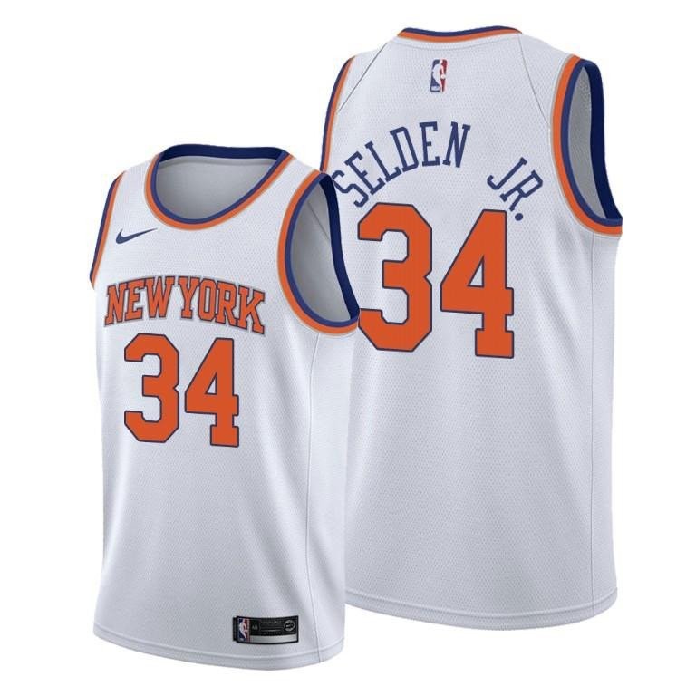 Wayne Selden Jr. New York Knicks White Association Edition Jersey 34 - Men Jersey