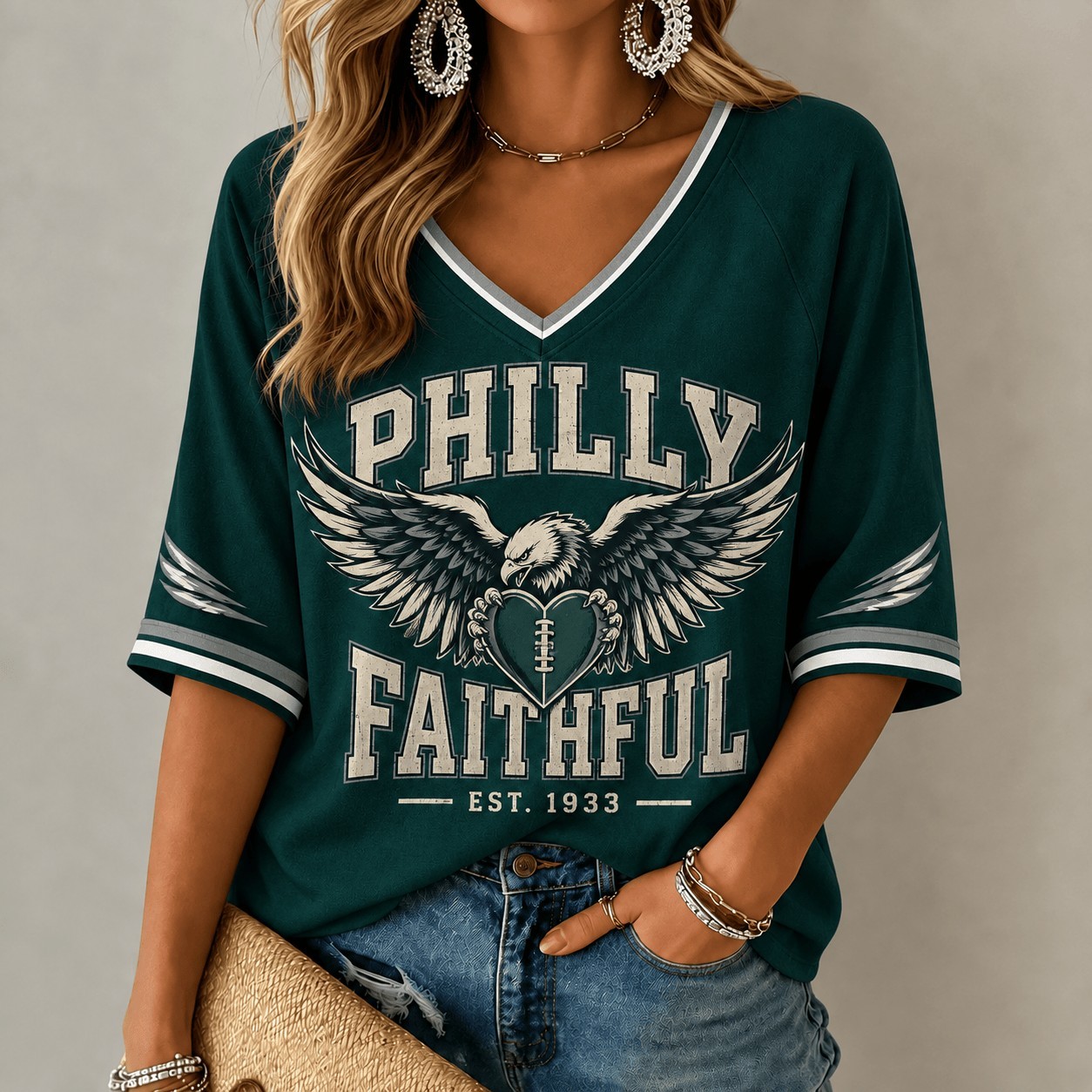 Musemora - Unisex Philadelphia Eagles Long Sleeve Shirt