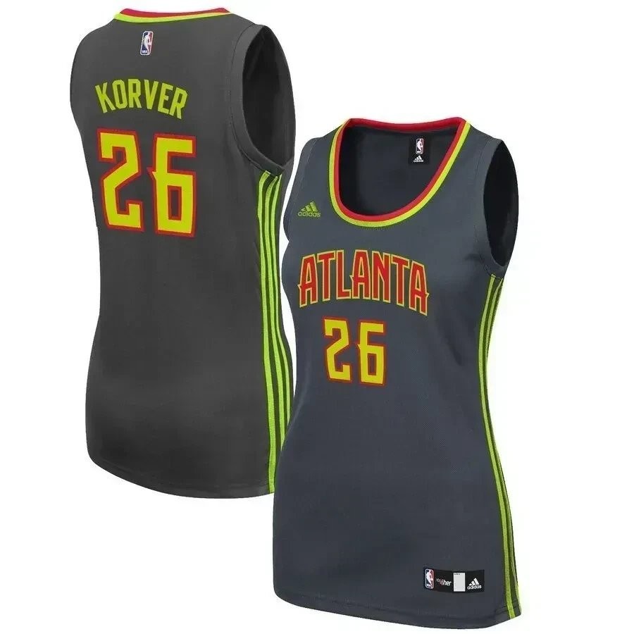 Kyle Korver Atlanta Hawks Women's Road Jersey Charcoal Gray Adult Sizes S-3XL