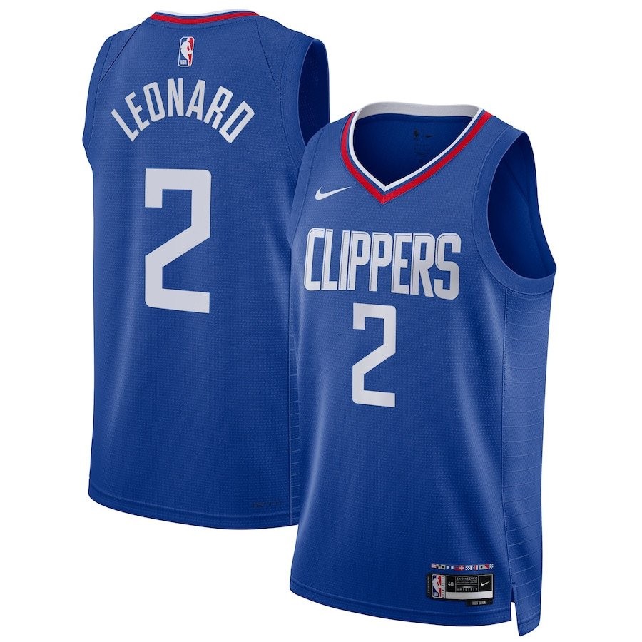 Kawhi Leonard 2 Los Angeles Clippers Unisex Swingman Jersey Icon Edition Blue