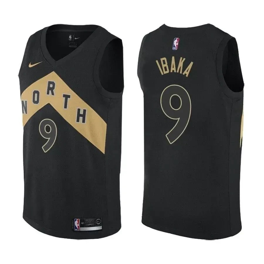 Men's Serge Ibaka Toronto Raptors #9 City Edition Black Jersey