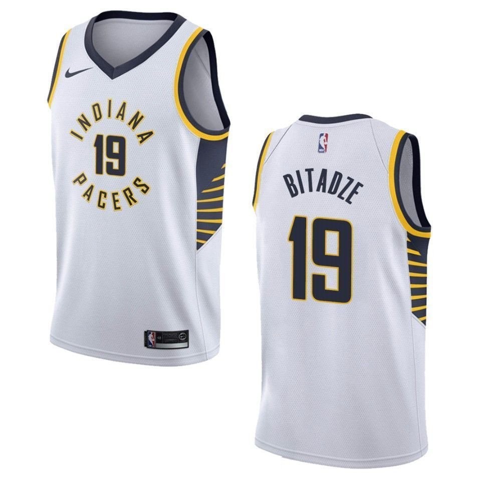 Men's Indiana Pacers Goga Bitadze Association Swingman Jersey White S-3XL