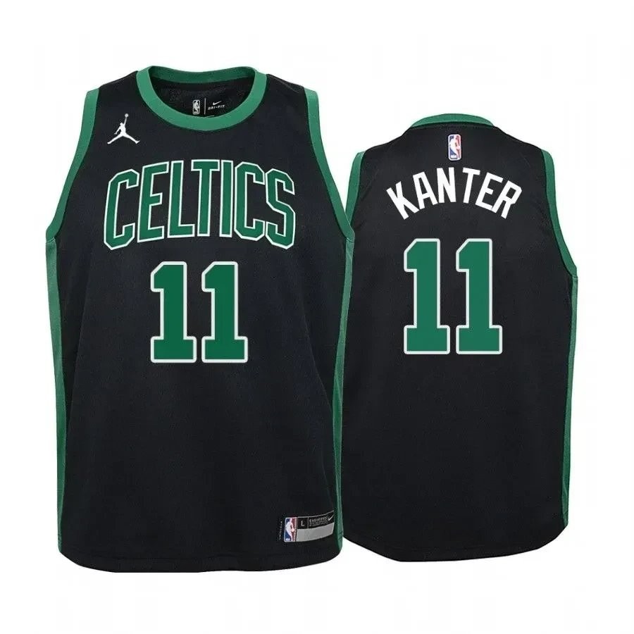 Youth Enes Kanter Boston Celtics Black Statement Jersey Jumpman S-3XL