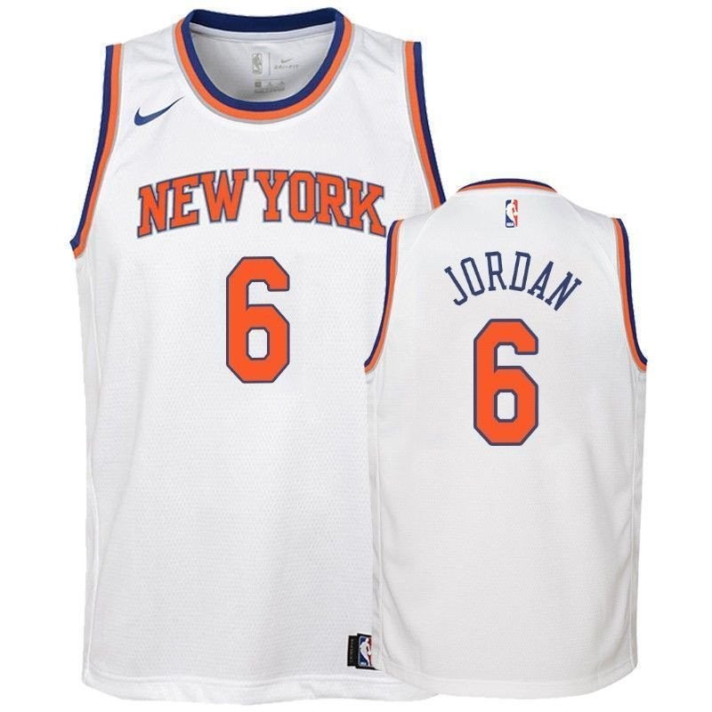 Youth Knicks DeAndre Jordan #6 Association White Jersey - Unisex
