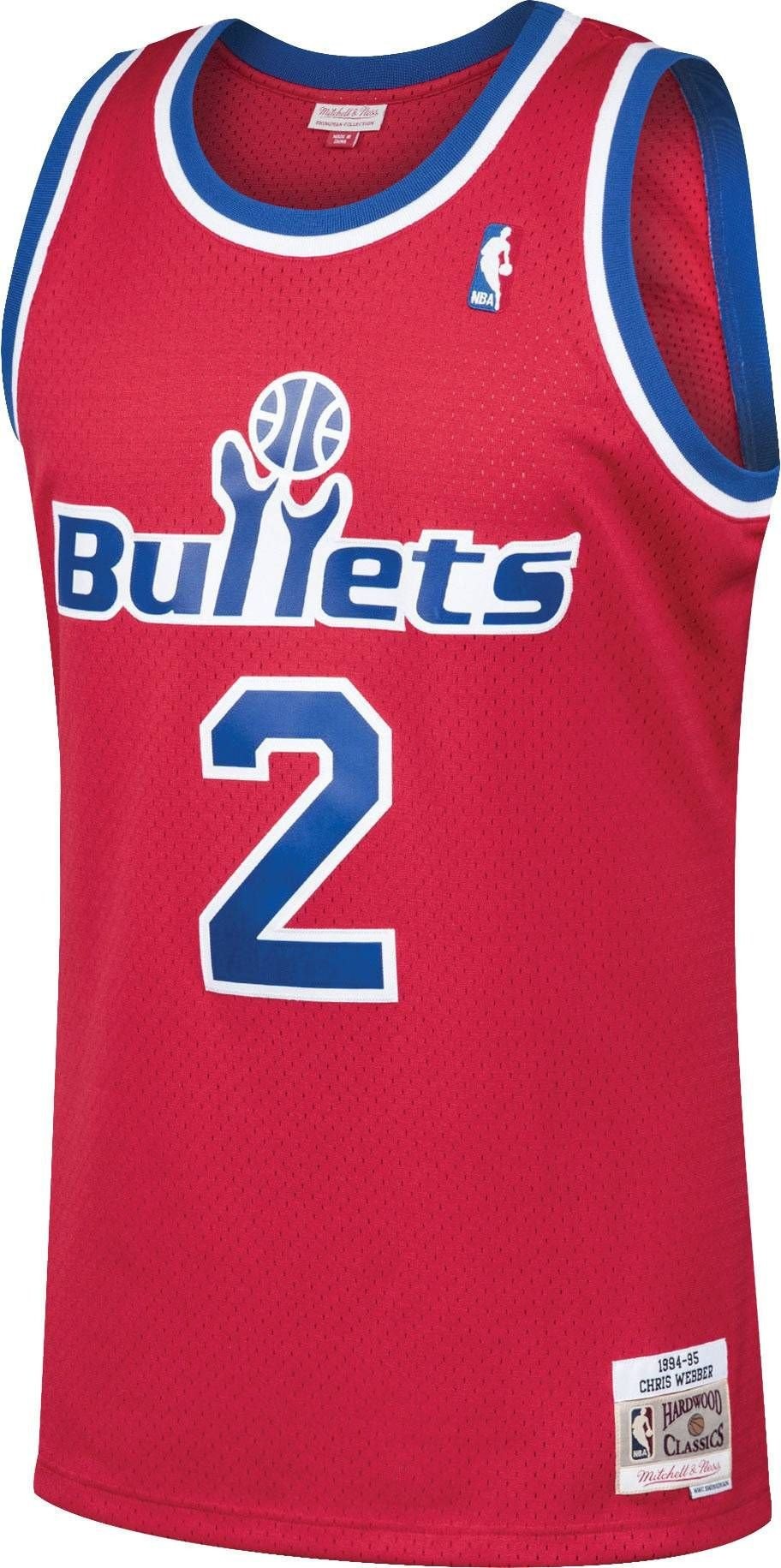 Mitchell Ness Men's Washington Bullets Chris Webber 2 Swingman Red Jersey - Image 2