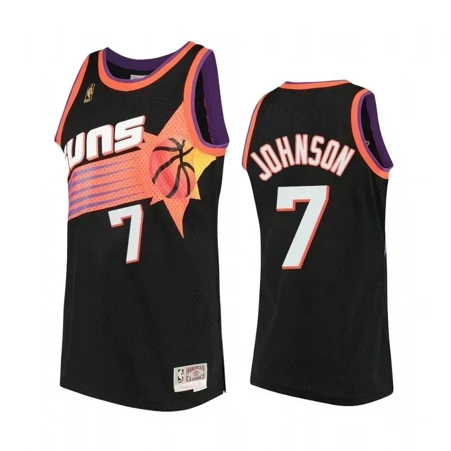 Men's Kevin Johnson 7 Phoenix Suns Hardwood Classics Jersey Black