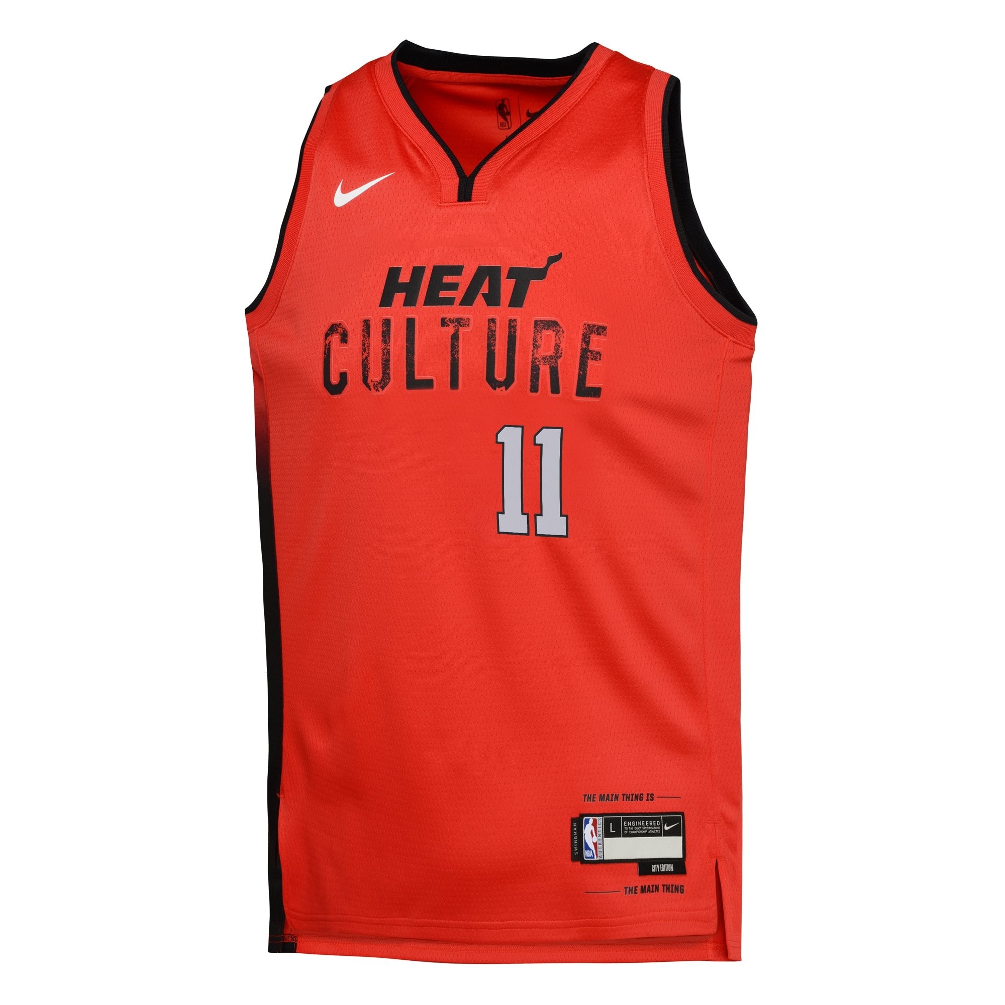 Miami Heat City Edition Swingman Jersey 2024 Red Jaime Jaquez Jr Youth - Image 2