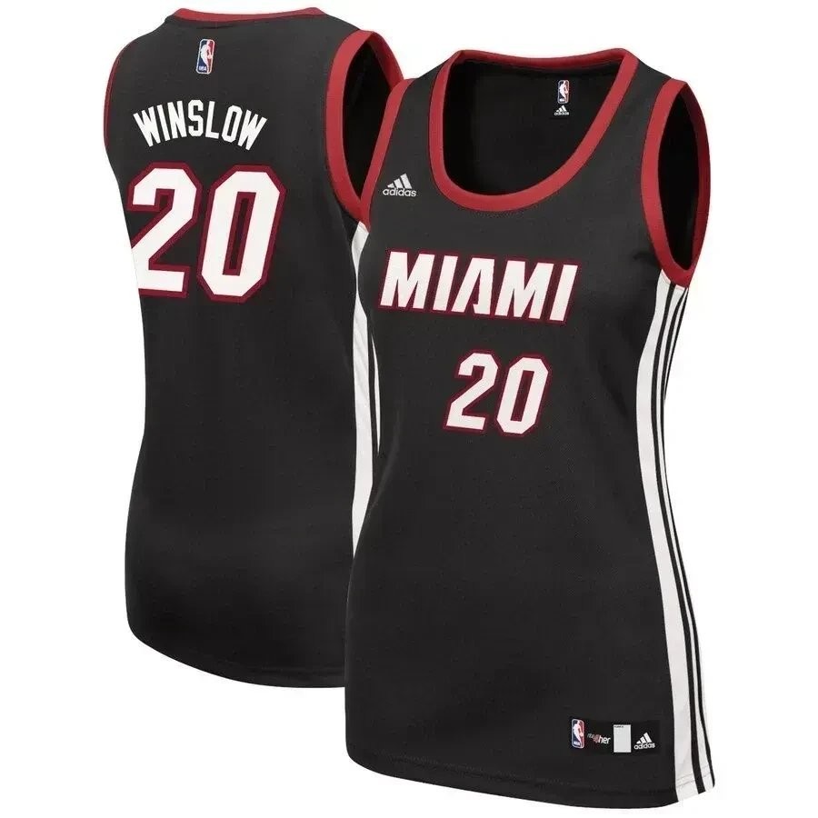 Justise Winslow Miami Heat Women's Black Jersey - 100% Polyester Breathable Fan Jersey