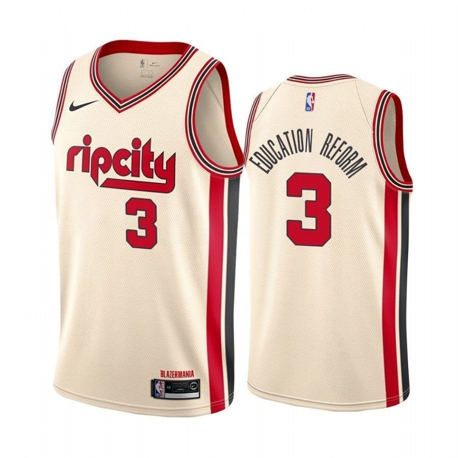 Men's C.J. McCollum Education Reform Blazers City Jersey Multicolor S-3XL